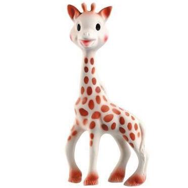 Baby GIft - Sophie the Giraffe toy, white with brown dots
