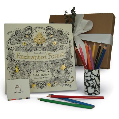 Coloring Book For Adults - Enchanted Forest Coloring Book And Pencil Set